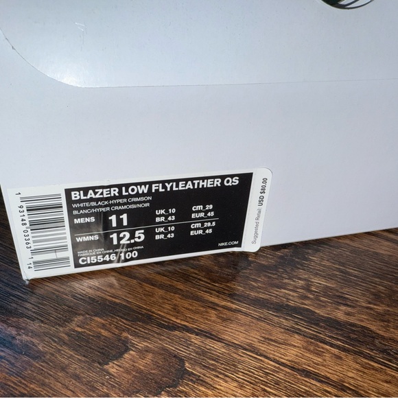 Nike Blazer Flyleather QS Steve Harrington Earth Day 2019 CI5546-100 Size 11 - Picture 5 of 10